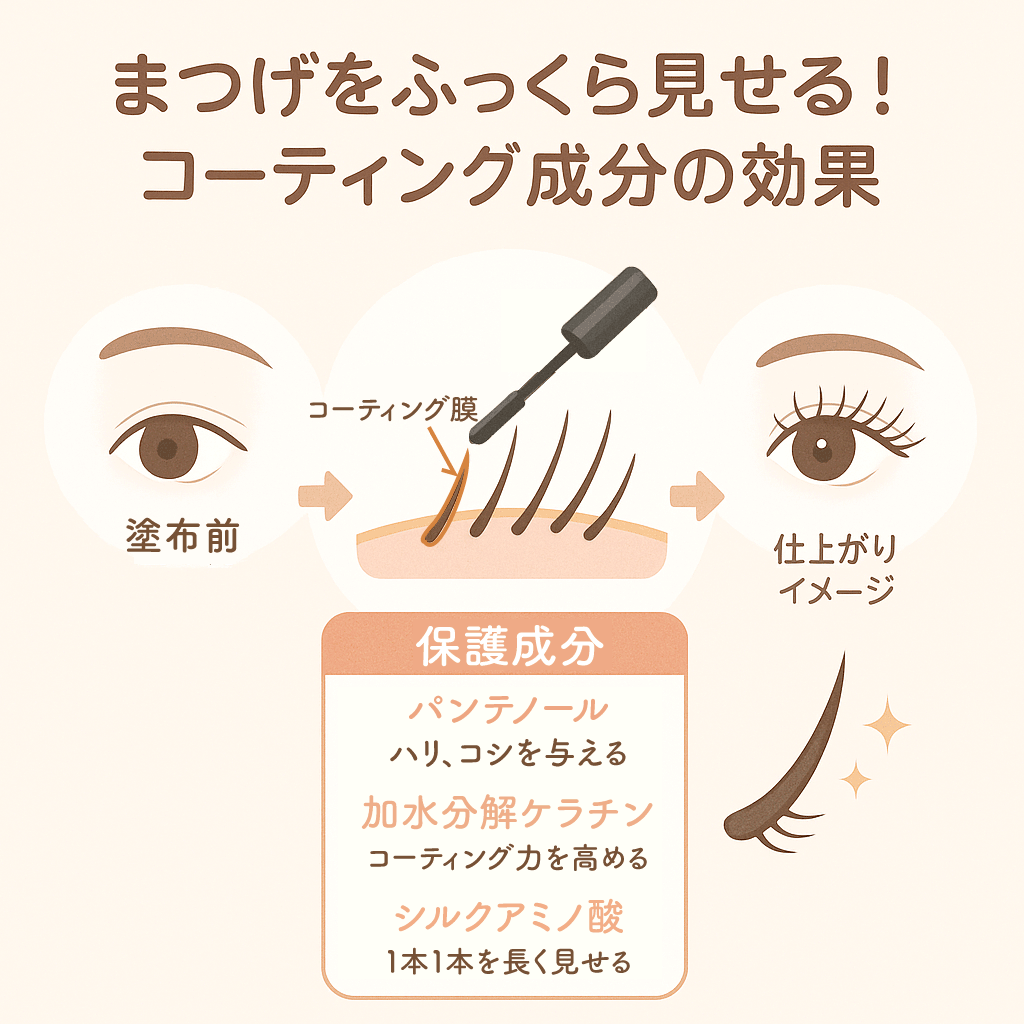ボリュームアップの秘訣！コーティング効果と成分