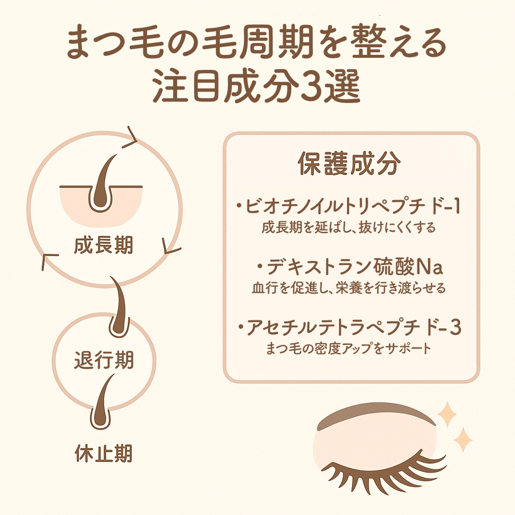 まつ毛の成長を促す育毛作用のある成分とは